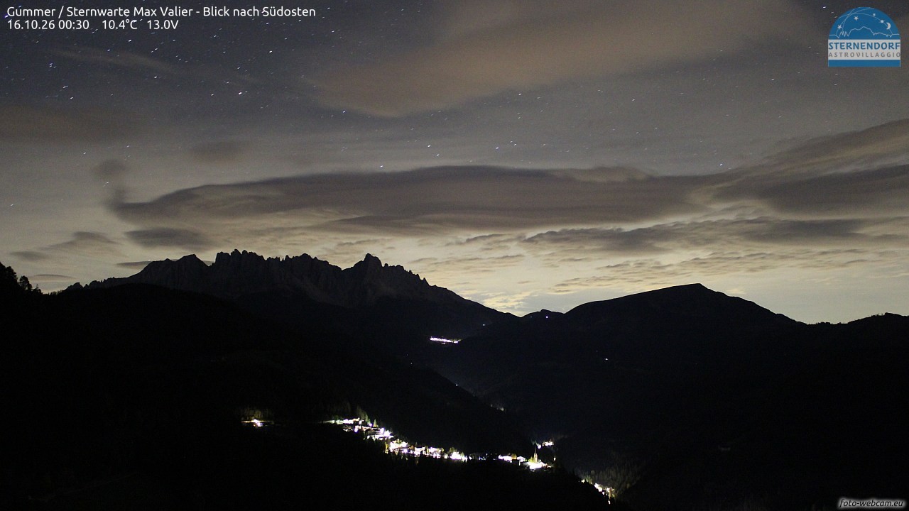 Archiv Foto Webcam Gummer - Sternwarte Max Valier