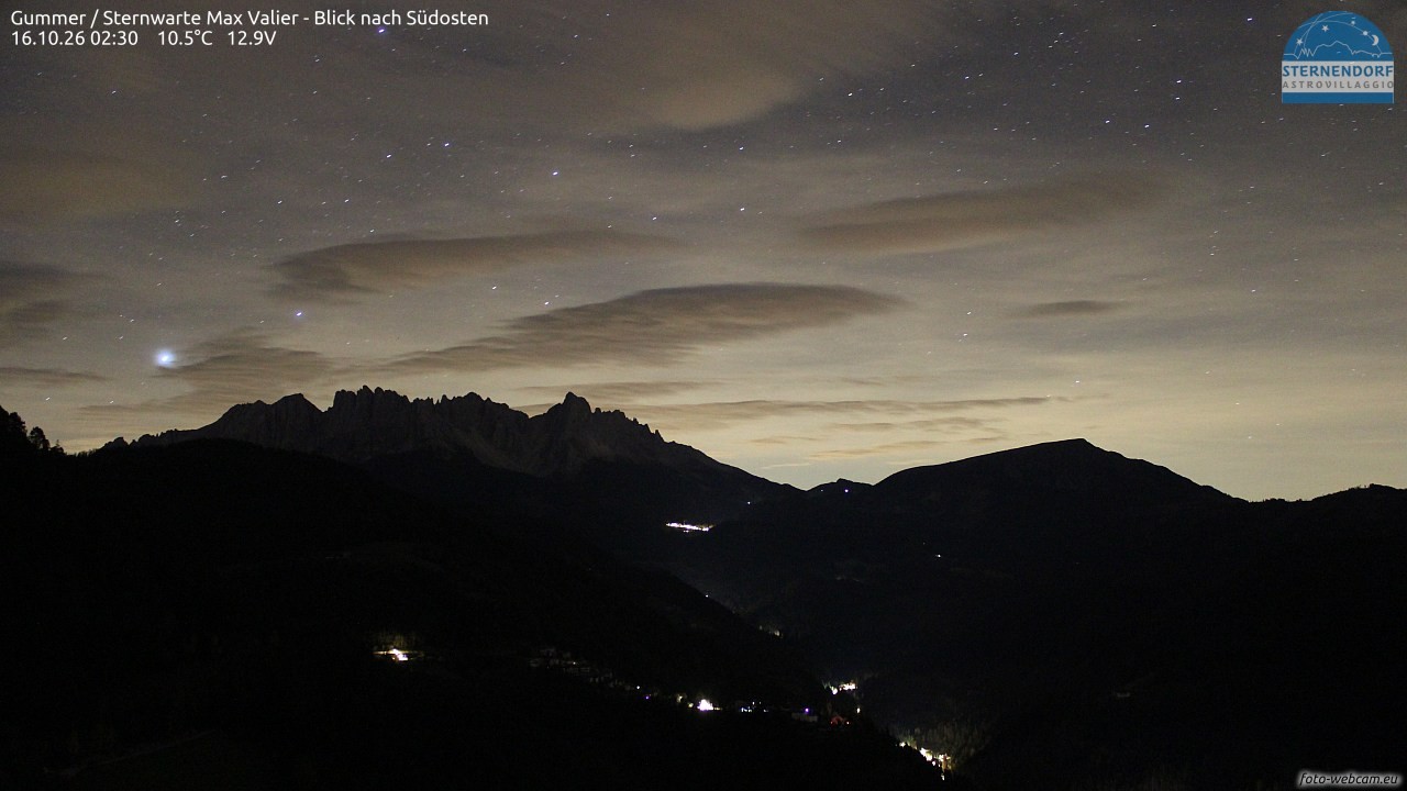 Archiv Foto Webcam Gummer - Sternwarte Max Valier
