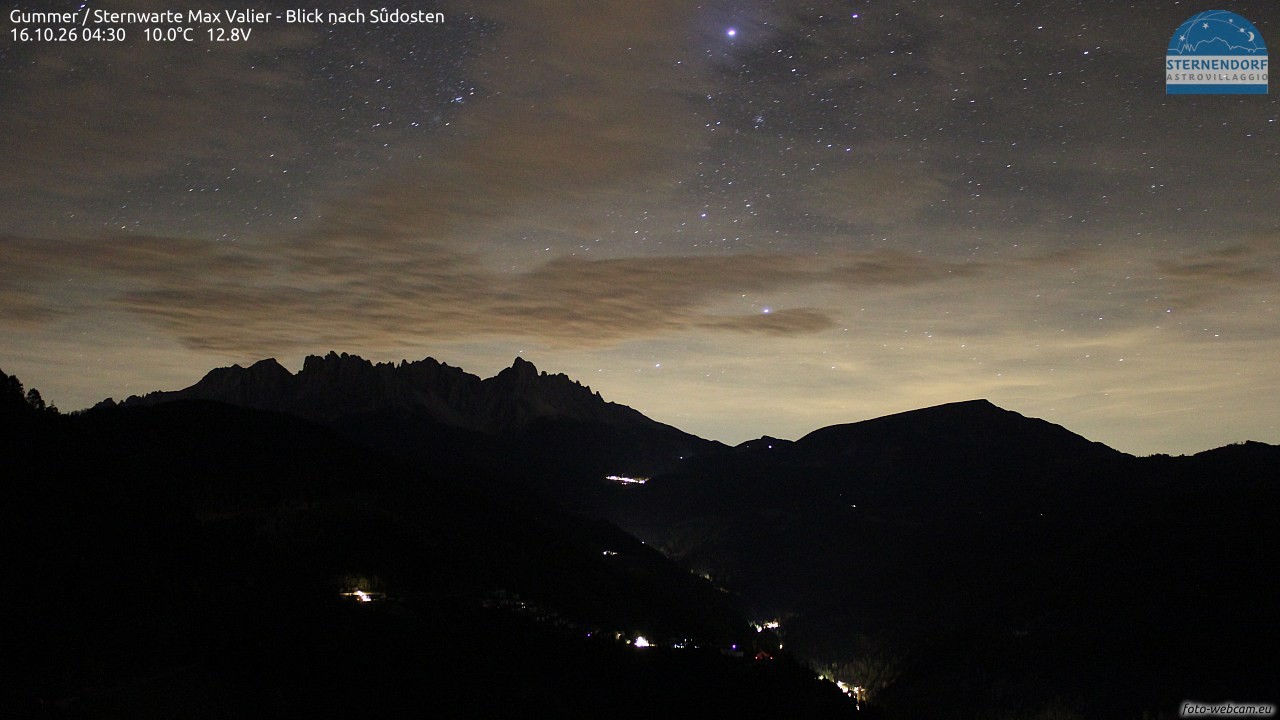 Archiv Foto Webcam Gummer - Sternwarte Max Valier