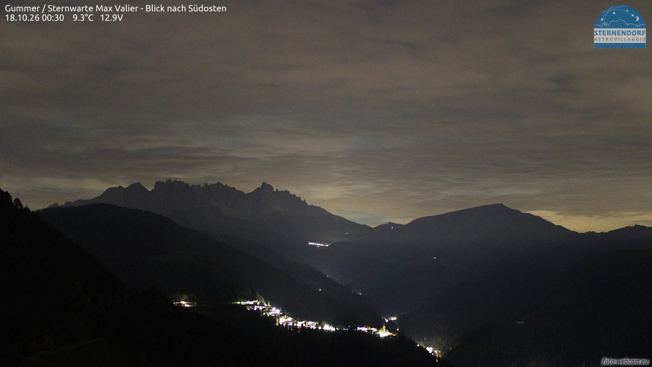 Archiv Foto Webcam Gummer - Sternwarte Max Valier