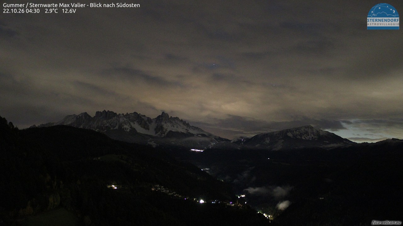 Archiv Foto Webcam Gummer - Sternwarte Max Valier