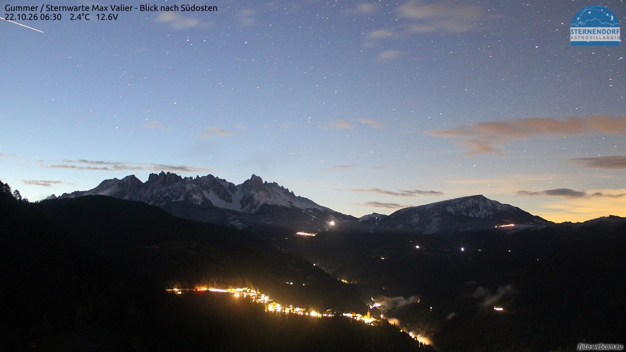 Archiv Foto Webcam Gummer - Sternwarte Max Valier