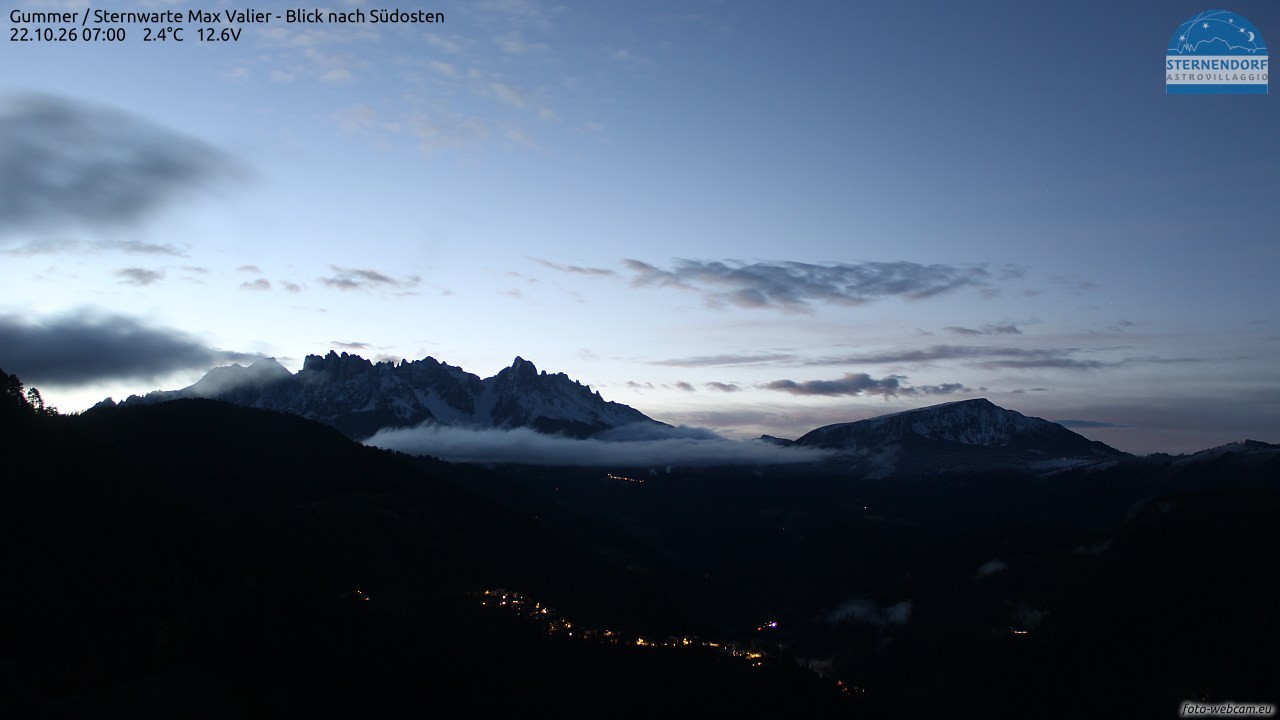Archiv Foto Webcam Gummer - Sternwarte Max Valier
