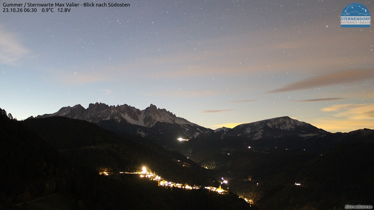 Archiv Foto Webcam Gummer - Sternwarte Max Valier