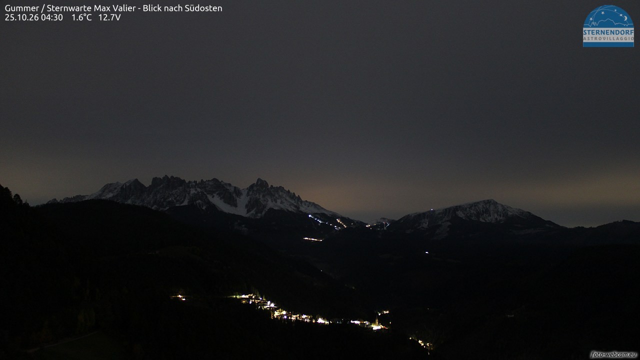 Archiv Foto Webcam Gummer - Sternwarte Max Valier