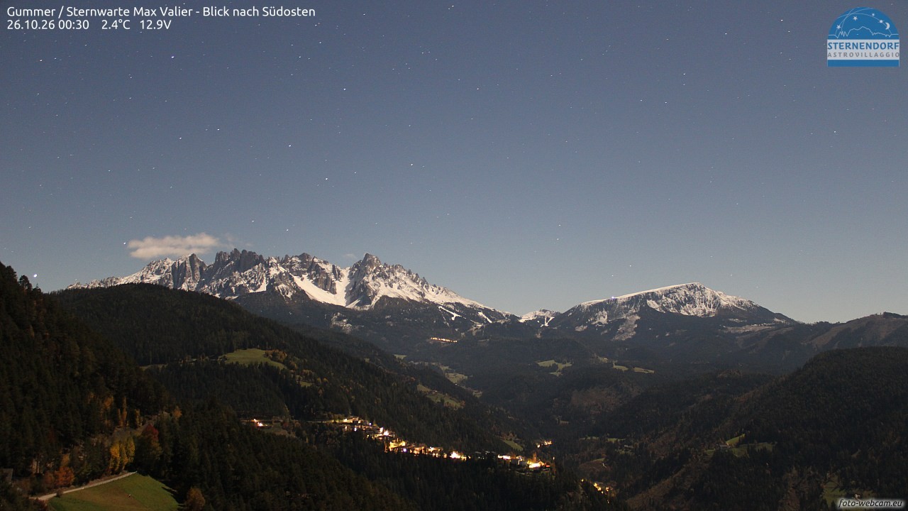 Archiv Foto Webcam Gummer - Sternwarte Max Valier