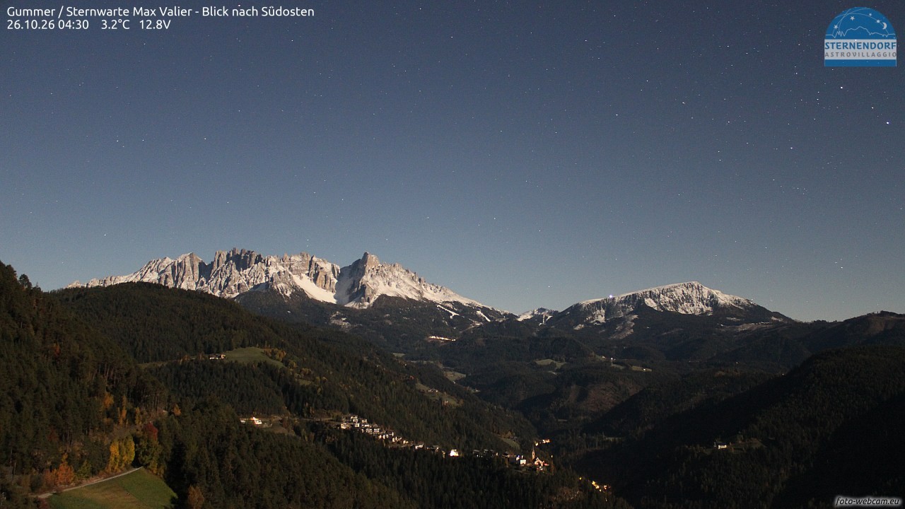 Archiv Foto Webcam Gummer - Sternwarte Max Valier