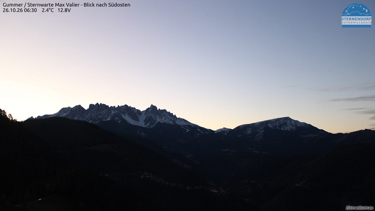 Archiv Foto Webcam Gummer - Sternwarte Max Valier