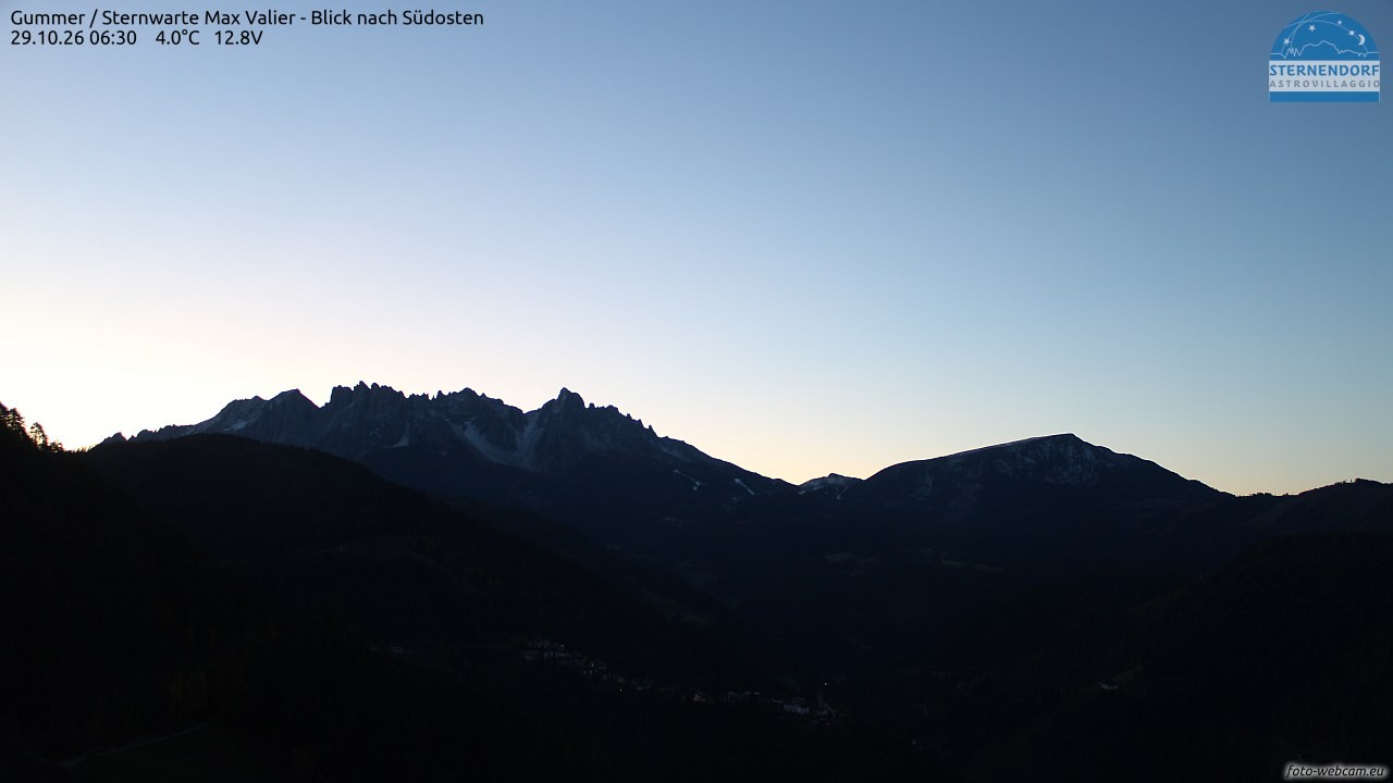 Archiv Foto Webcam Gummer - Sternwarte Max Valier