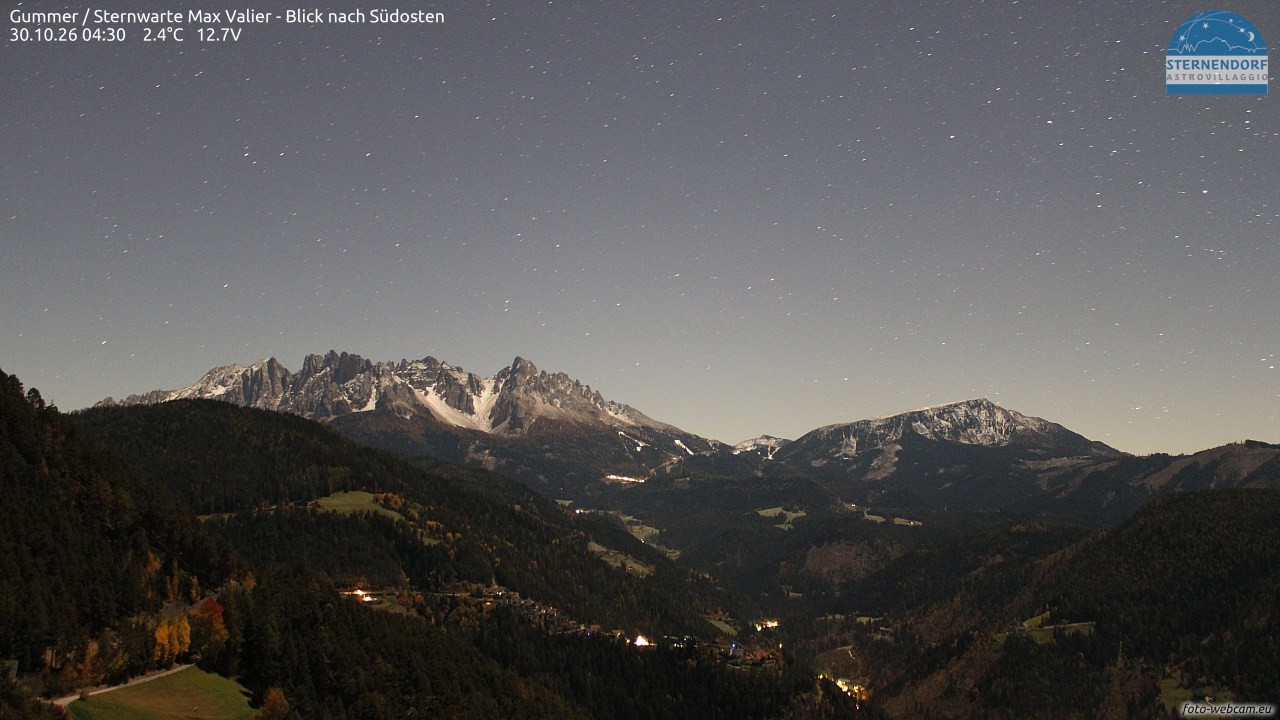 Archiv Foto Webcam Gummer - Sternwarte Max Valier