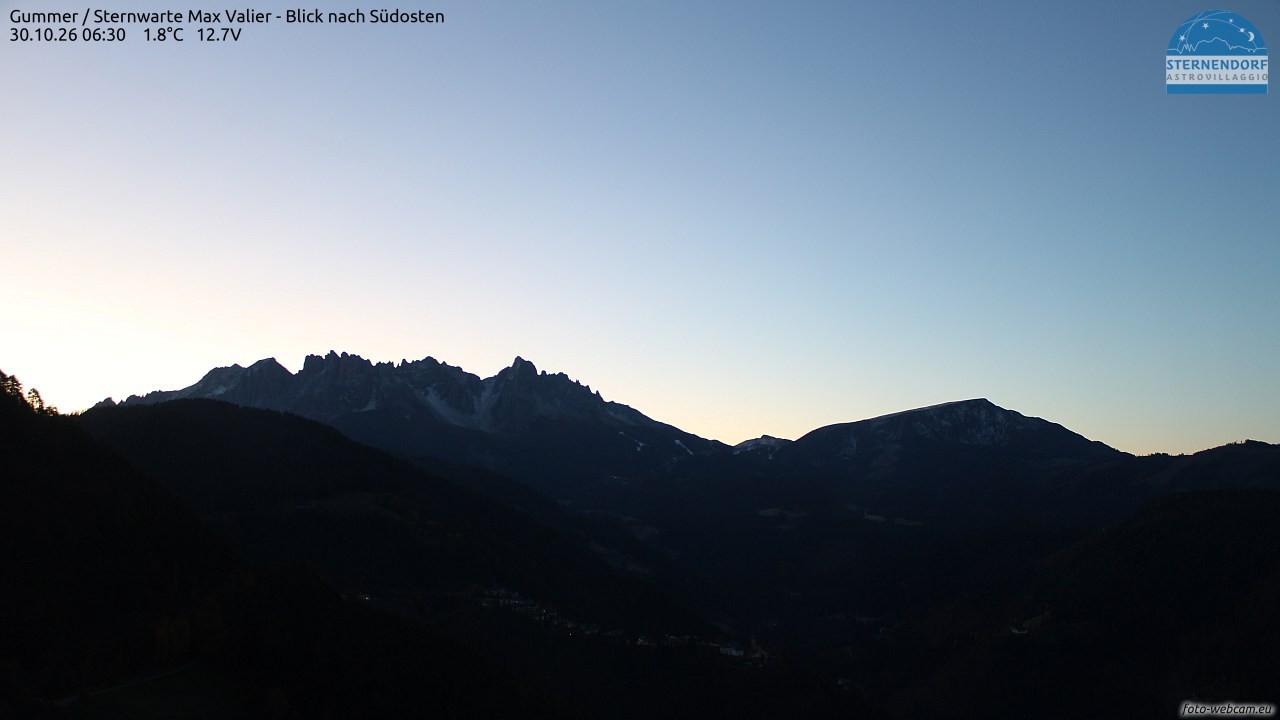Archiv Foto Webcam Gummer - Sternwarte Max Valier