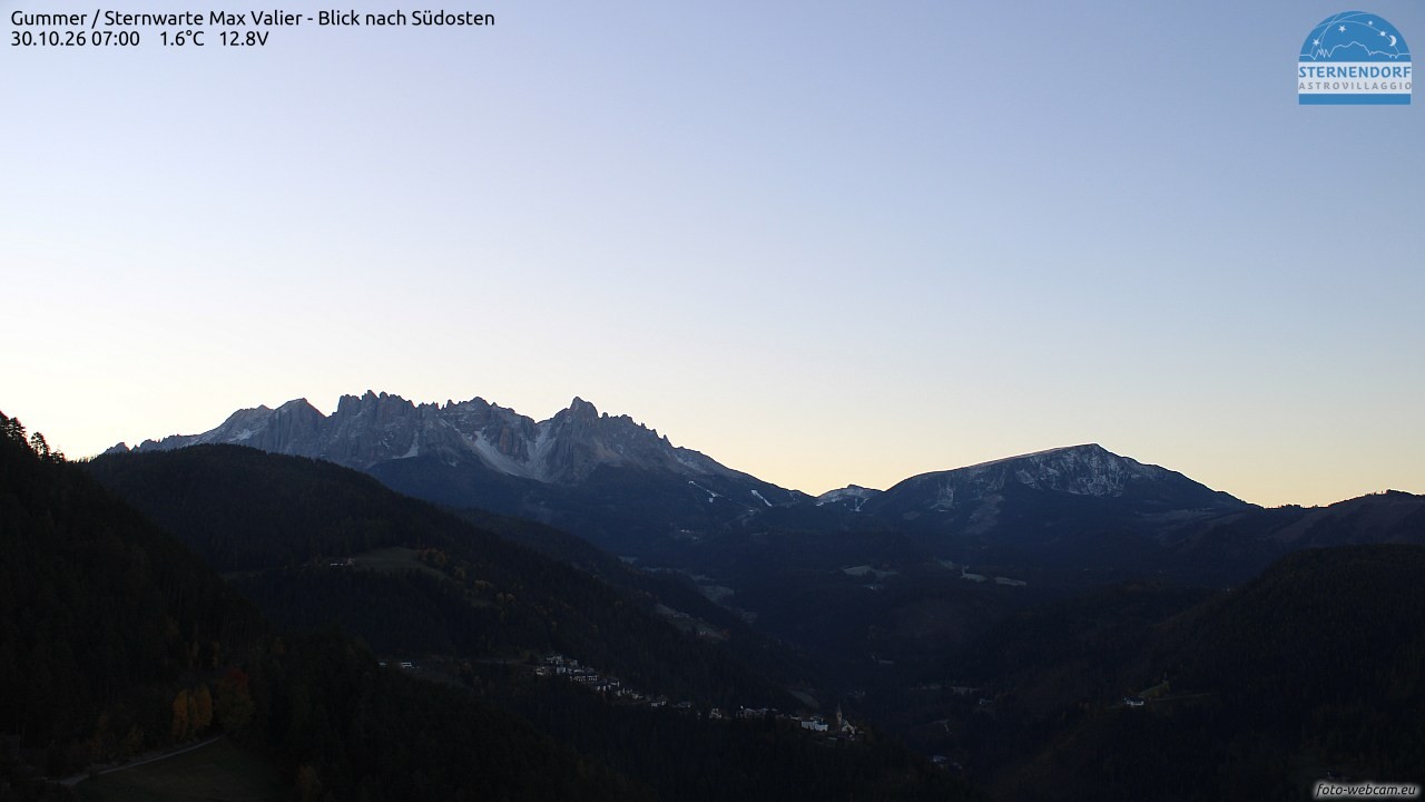 Archiv Foto Webcam Gummer - Sternwarte Max Valier