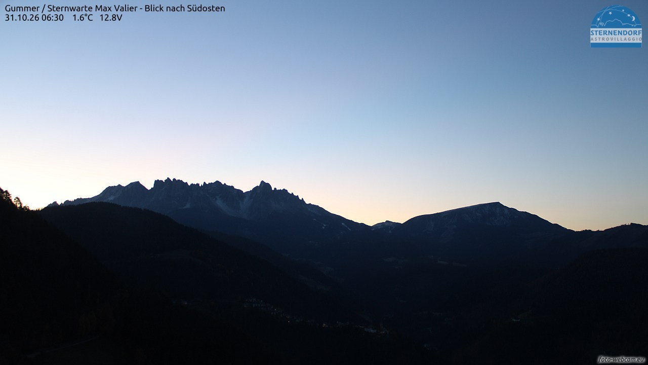 Archiv Foto Webcam Gummer - Sternwarte Max Valier