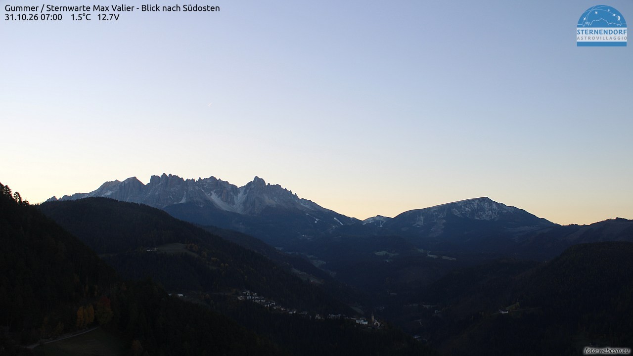 Archiv Foto Webcam Gummer - Sternwarte Max Valier