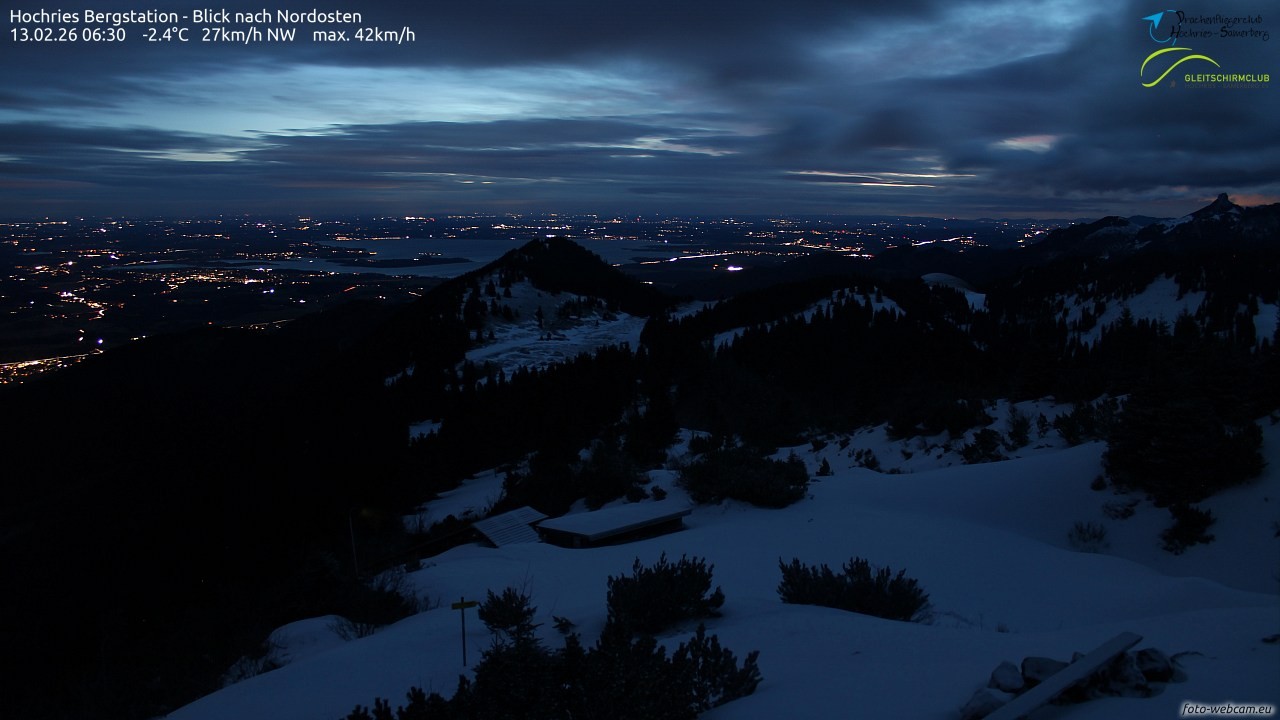 Archived image Webcam Hochries - View to the northeast