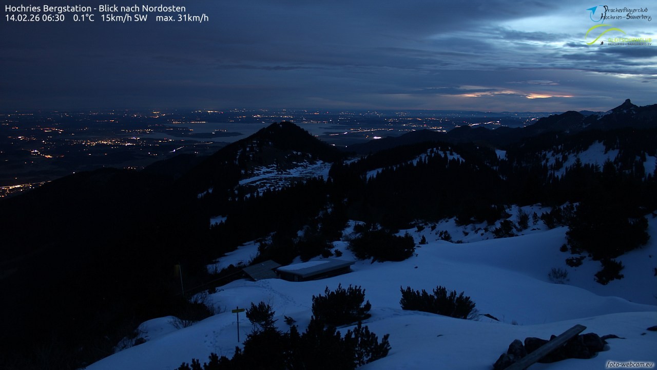 Archived image Webcam Hochries - View to the northeast