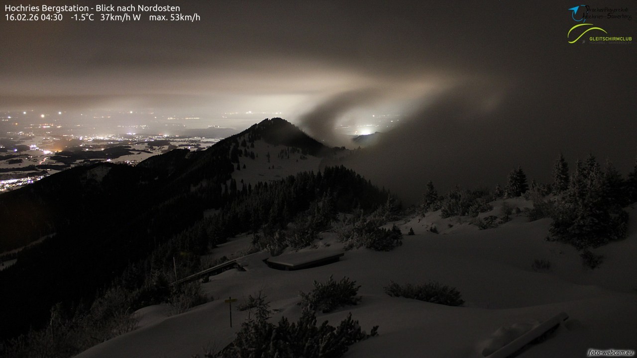 Archived image Webcam Hochries - View to the northeast