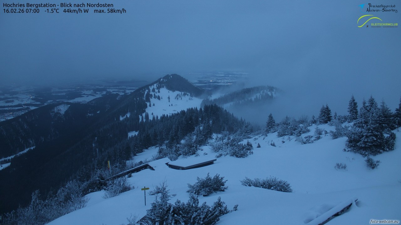 Archived image Webcam Hochries - View to the northeast