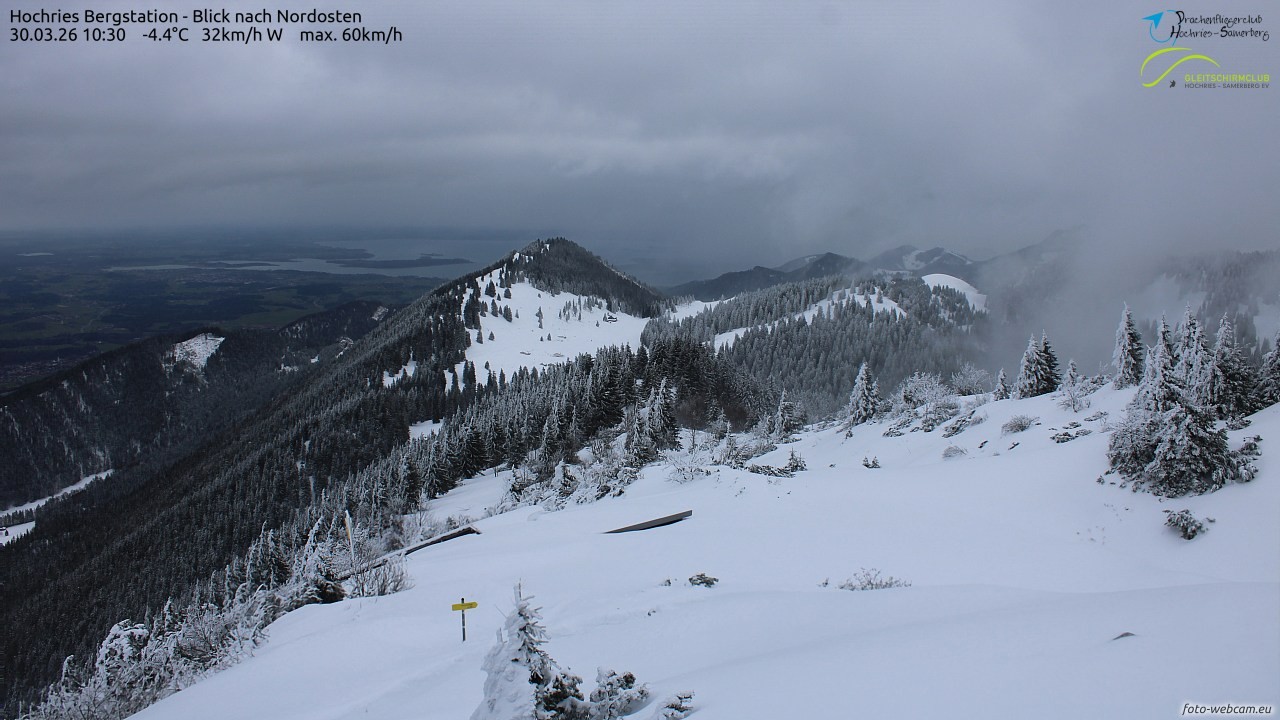 Archived image Webcam Hochries - View to the northeast