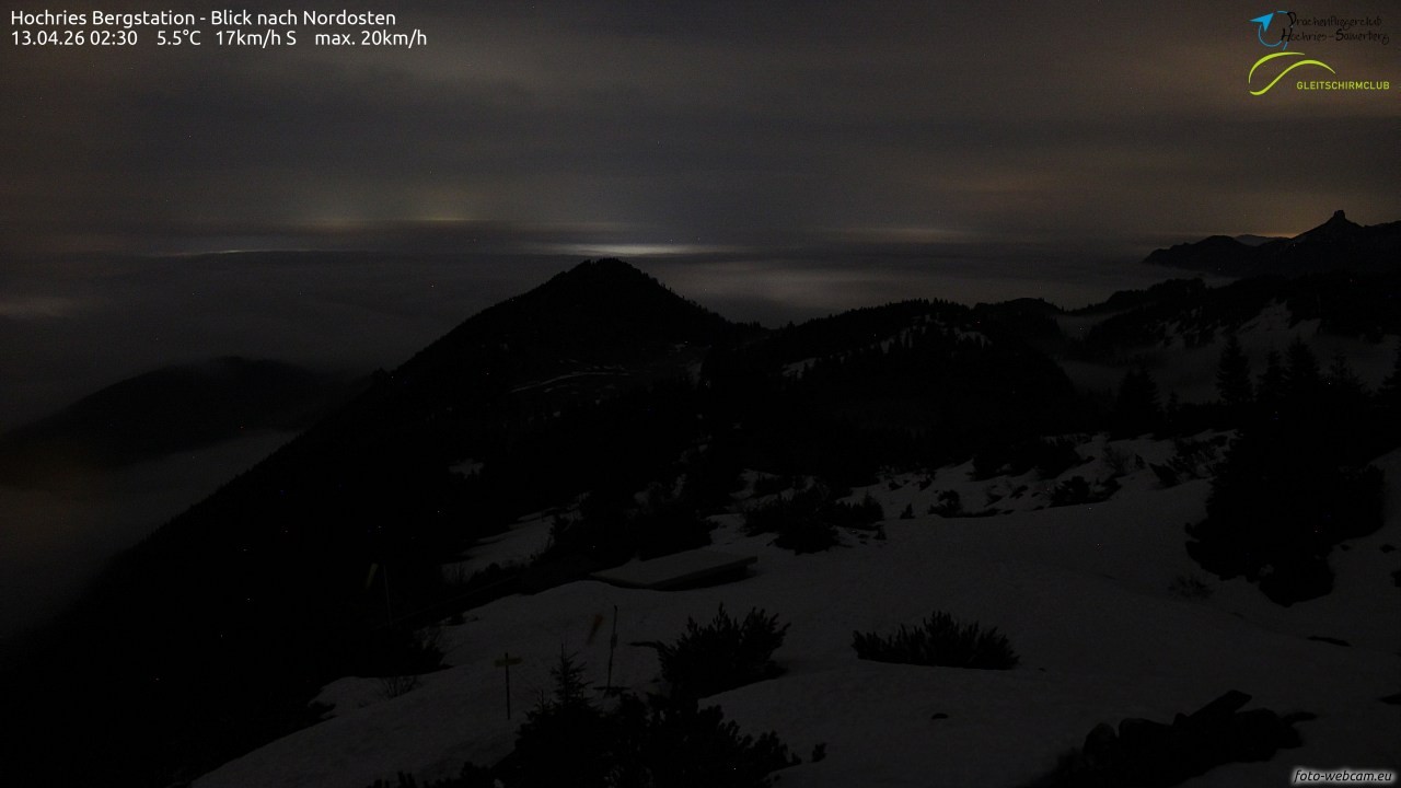Archived image Webcam Hochries - View to the northeast