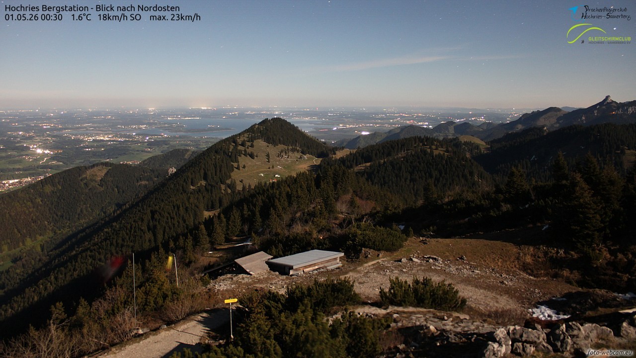 Archived image Webcam Hochries - View to the northeast