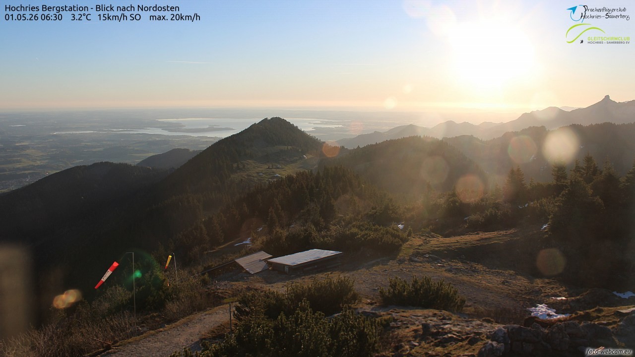 Archived image Webcam Hochries - View to the northeast