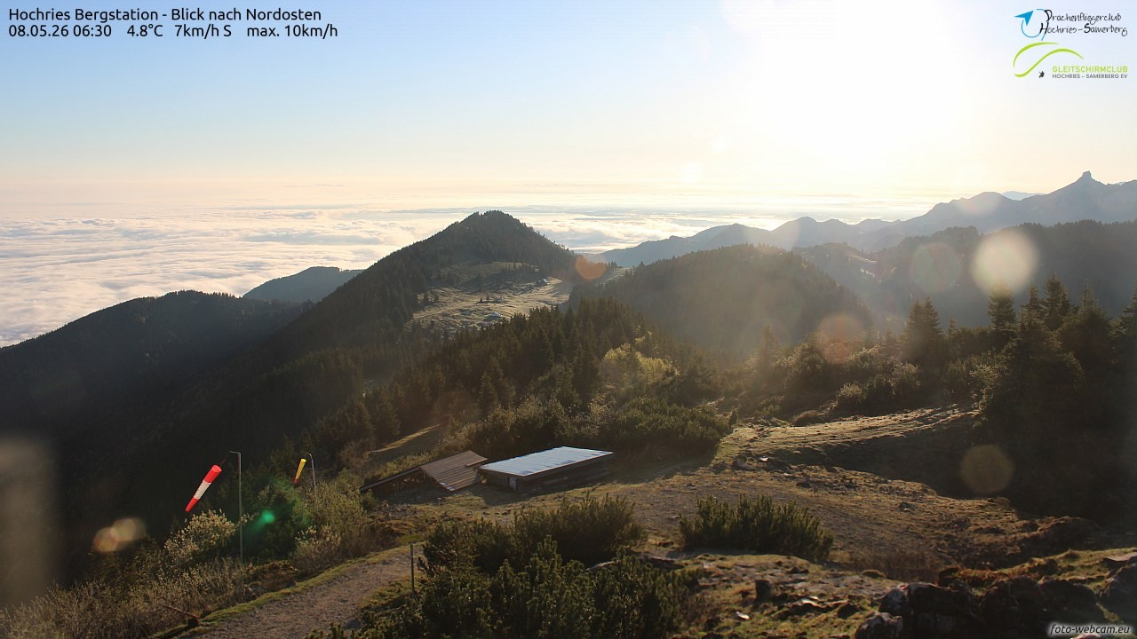 Archived image Webcam Hochries - View to the northeast