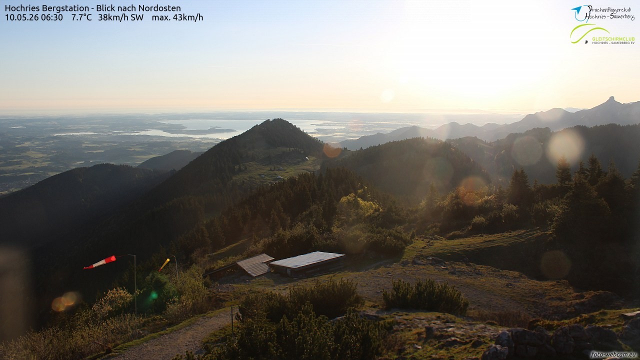 Archived image Webcam Hochries - View to the northeast
