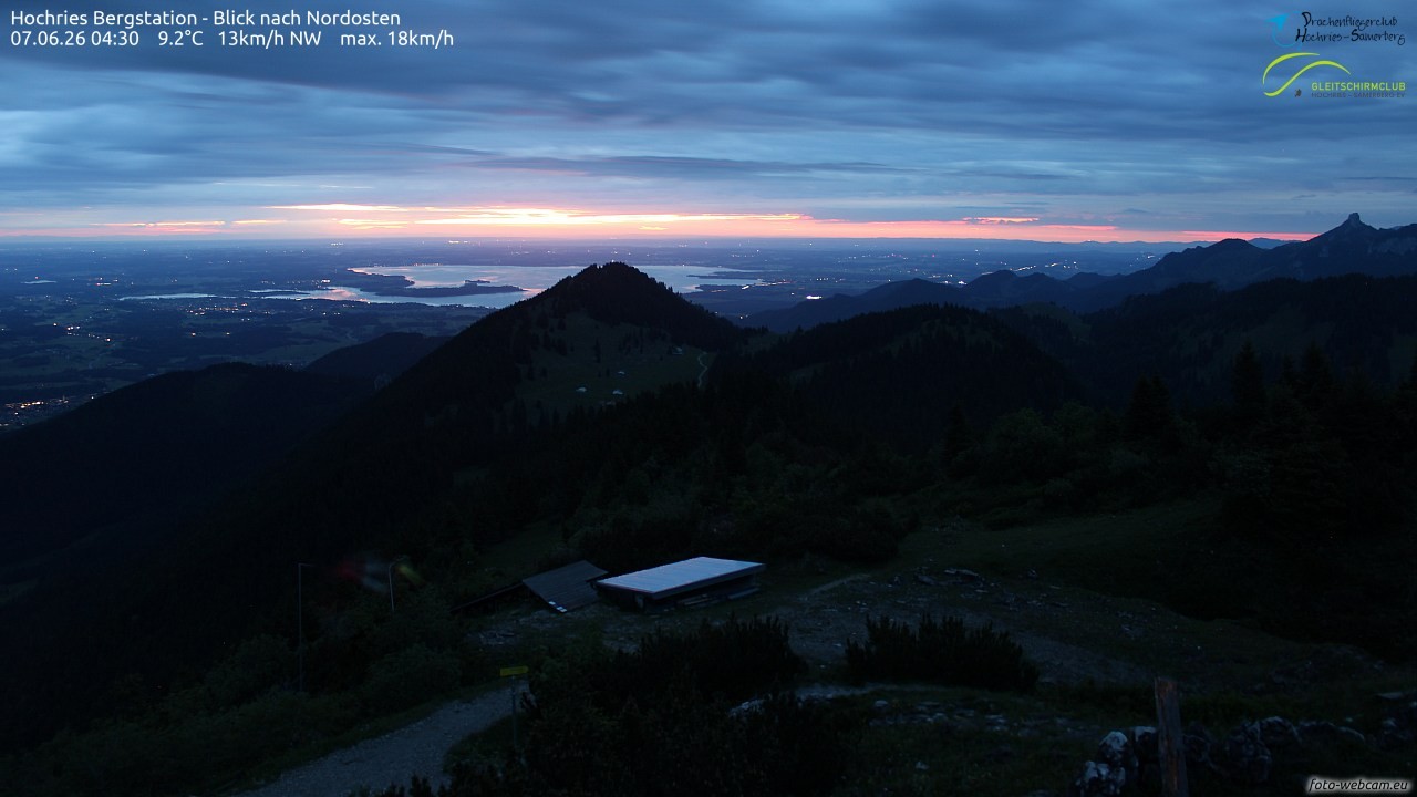 Archived image Webcam Hochries - View to the northeast