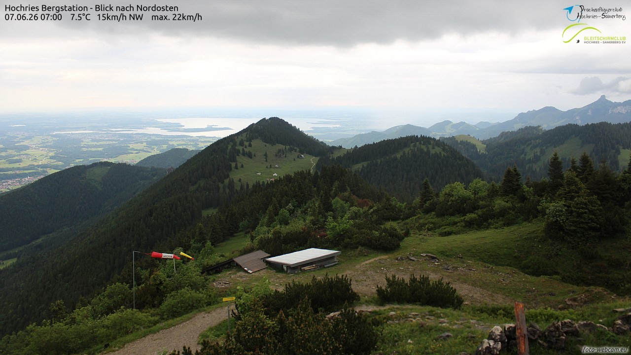 Archived image Webcam Hochries - View to the northeast