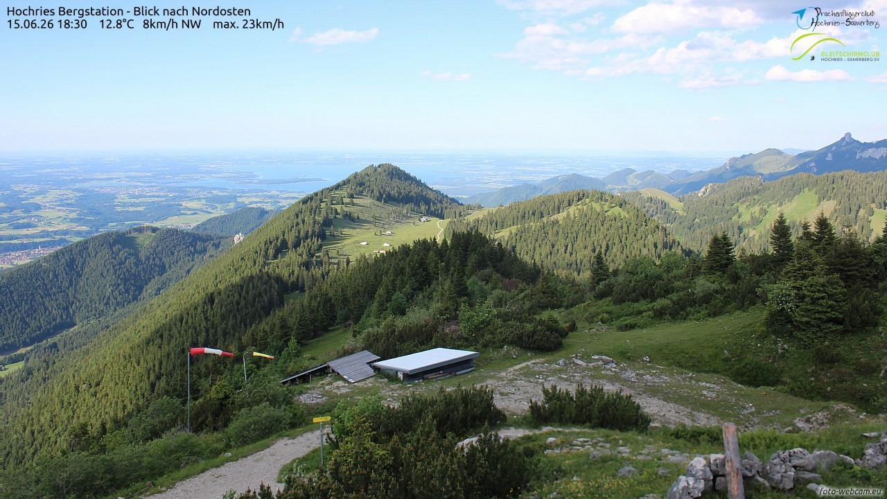 Archived image Webcam Hochries - View to the northeast