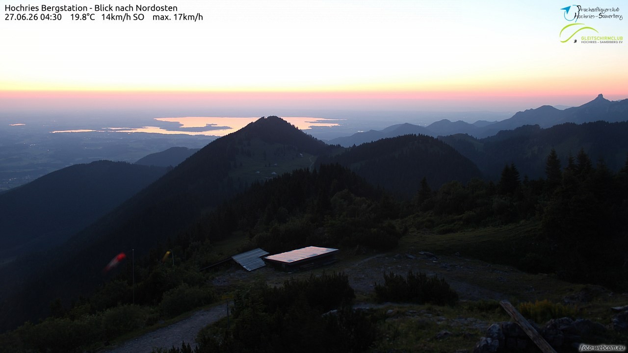 Archived image Webcam Hochries - View to the northeast