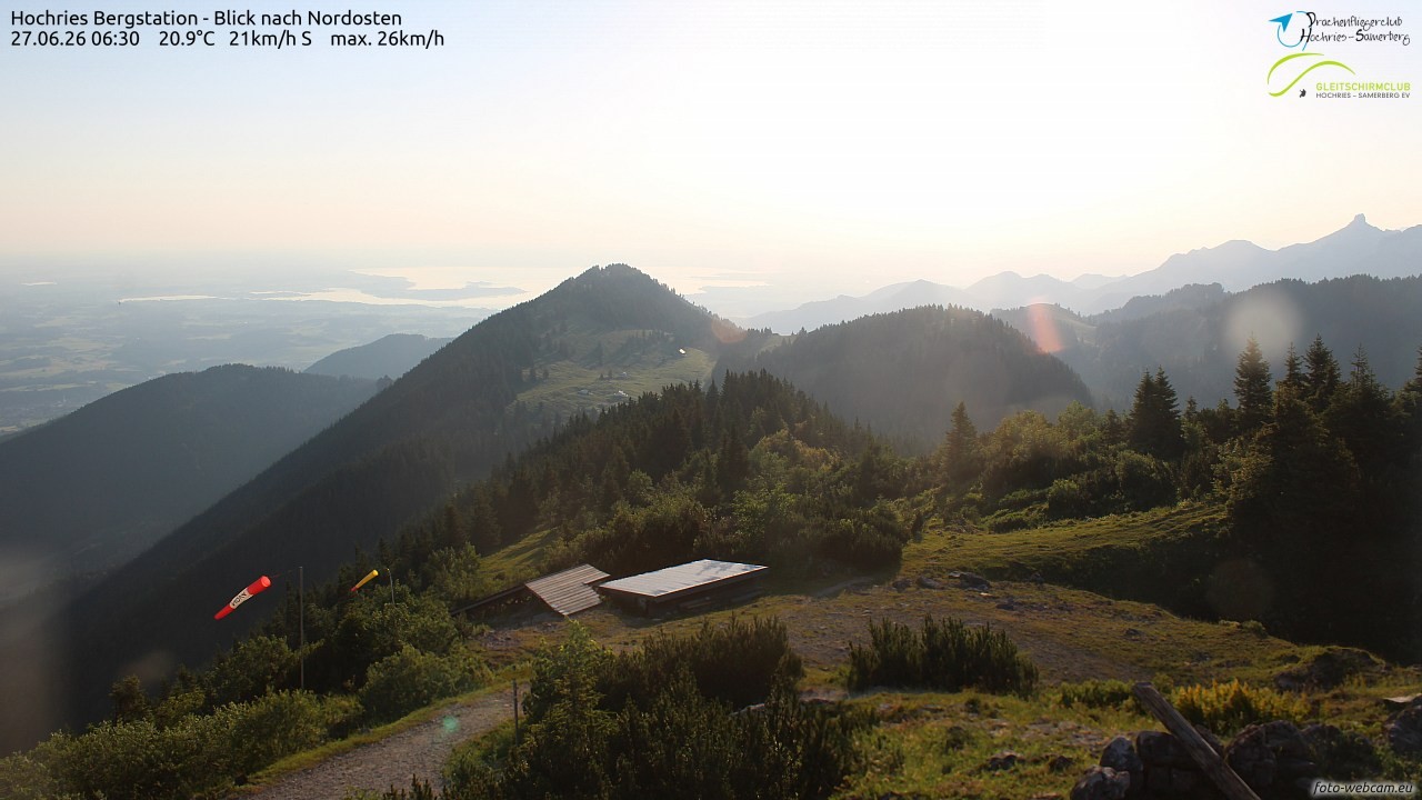 Archived image Webcam Hochries - View to the northeast