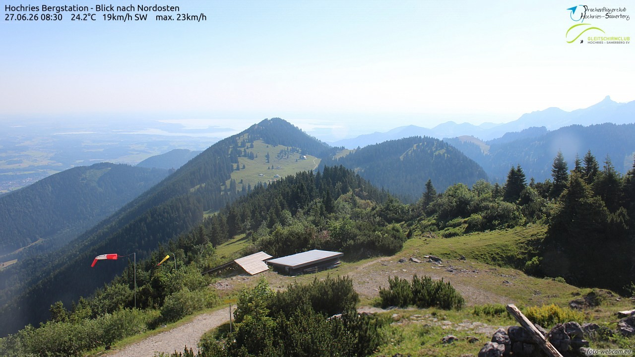 Archived image Webcam Hochries - View to the northeast