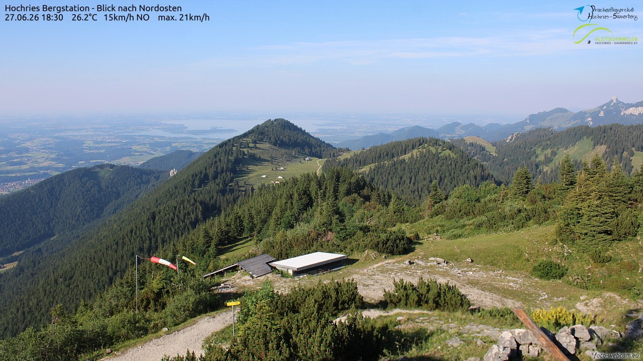 Archived image Webcam Hochries - View to the northeast