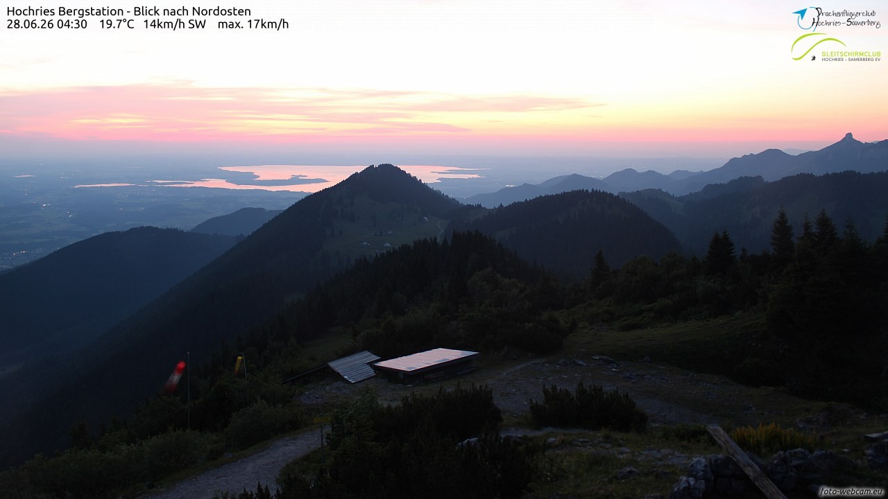 Archived image Webcam Hochries - View to the northeast