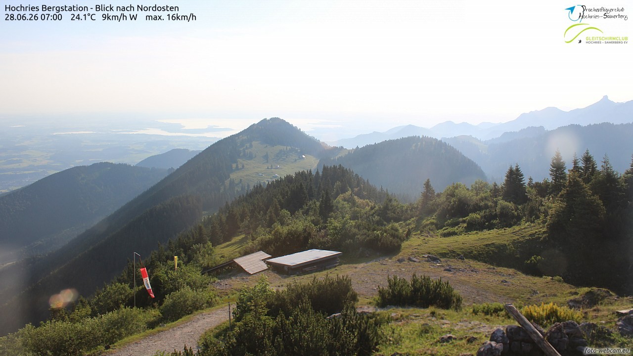Archived image Webcam Hochries - View to the northeast