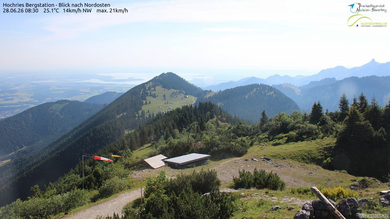 Archived image Webcam Hochries - View to the northeast