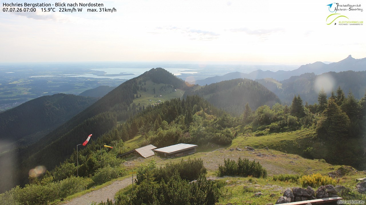 Archived image Webcam Hochries - View to the northeast
