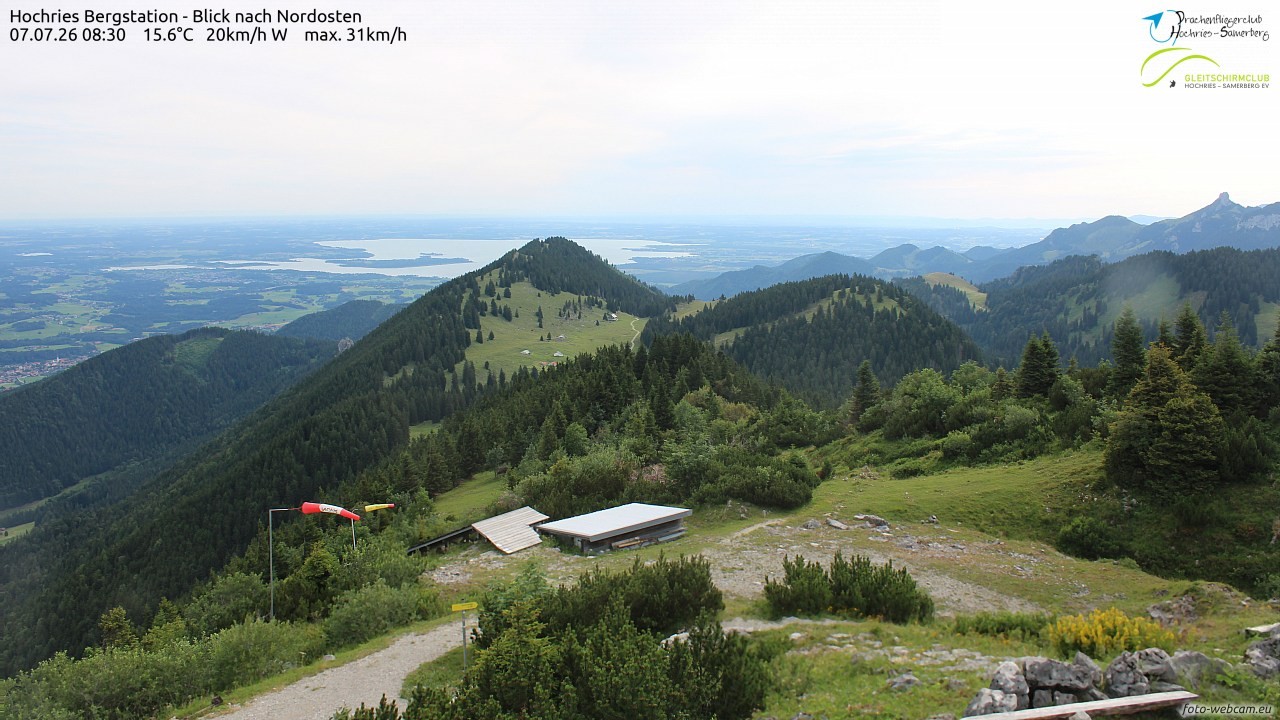 Archived image Webcam Hochries - View to the northeast