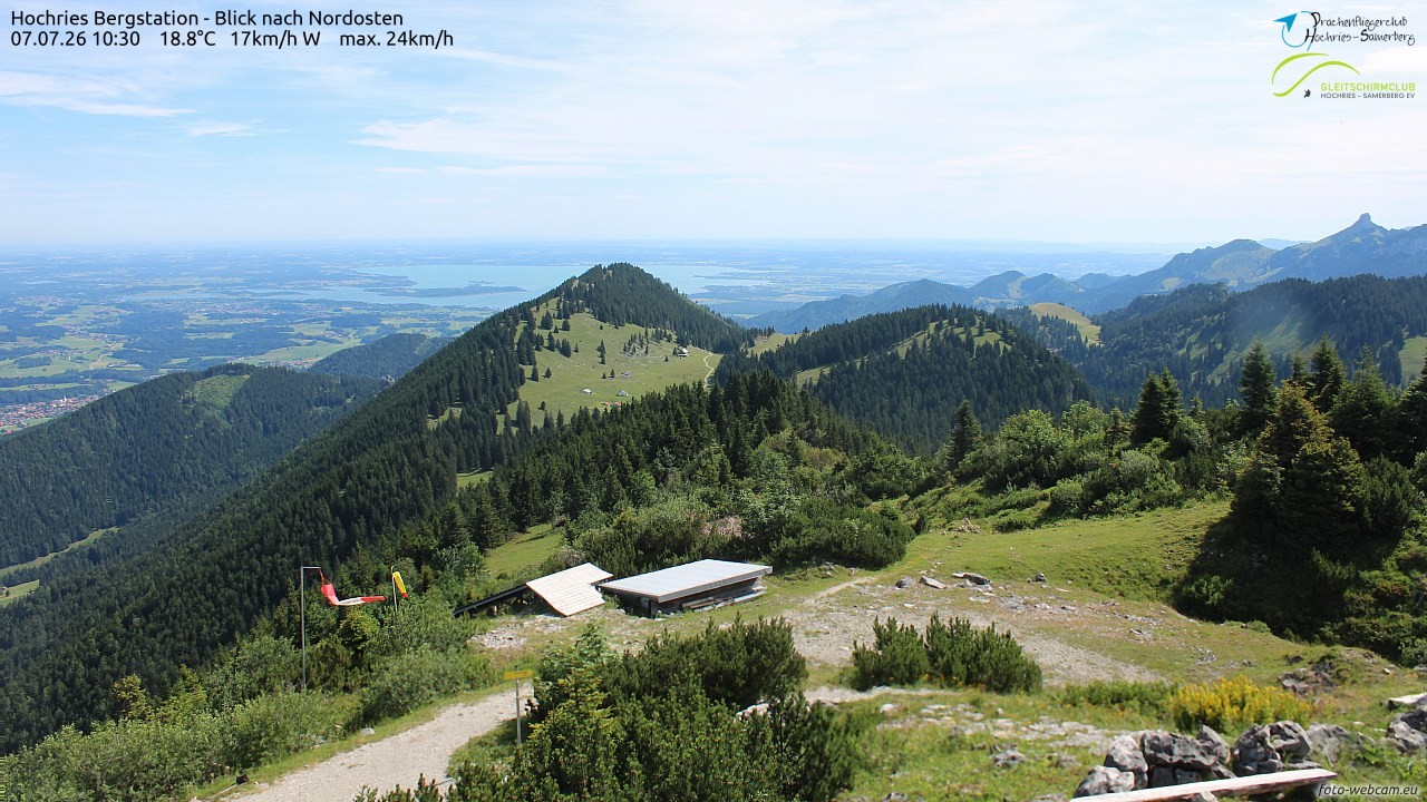 Archived image Webcam Hochries - View to the northeast