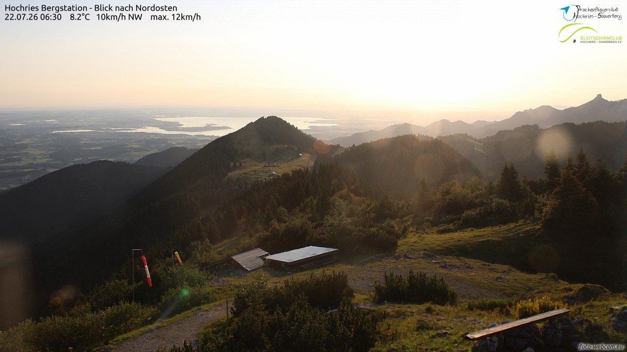 Archived image Webcam Hochries - View to the northeast