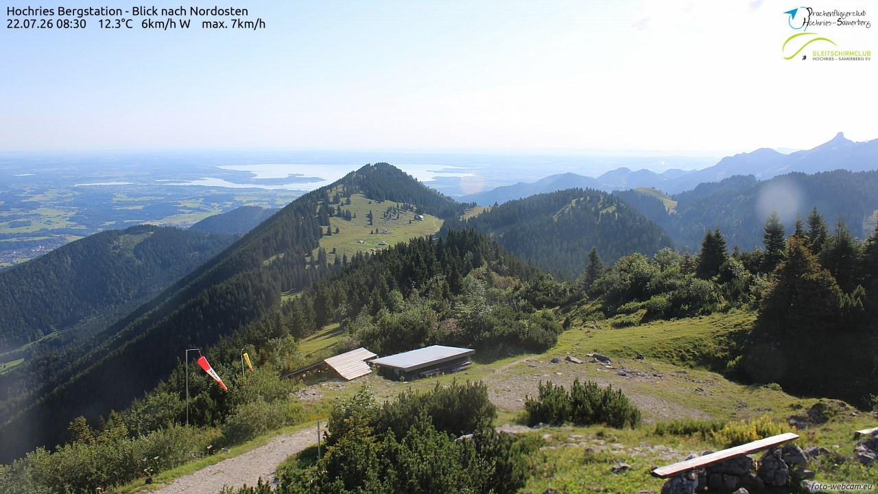 Archived image Webcam Hochries - View to the northeast