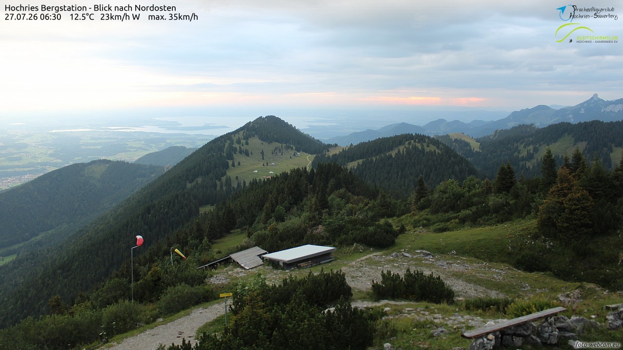 Archived image Webcam Hochries - View to the northeast