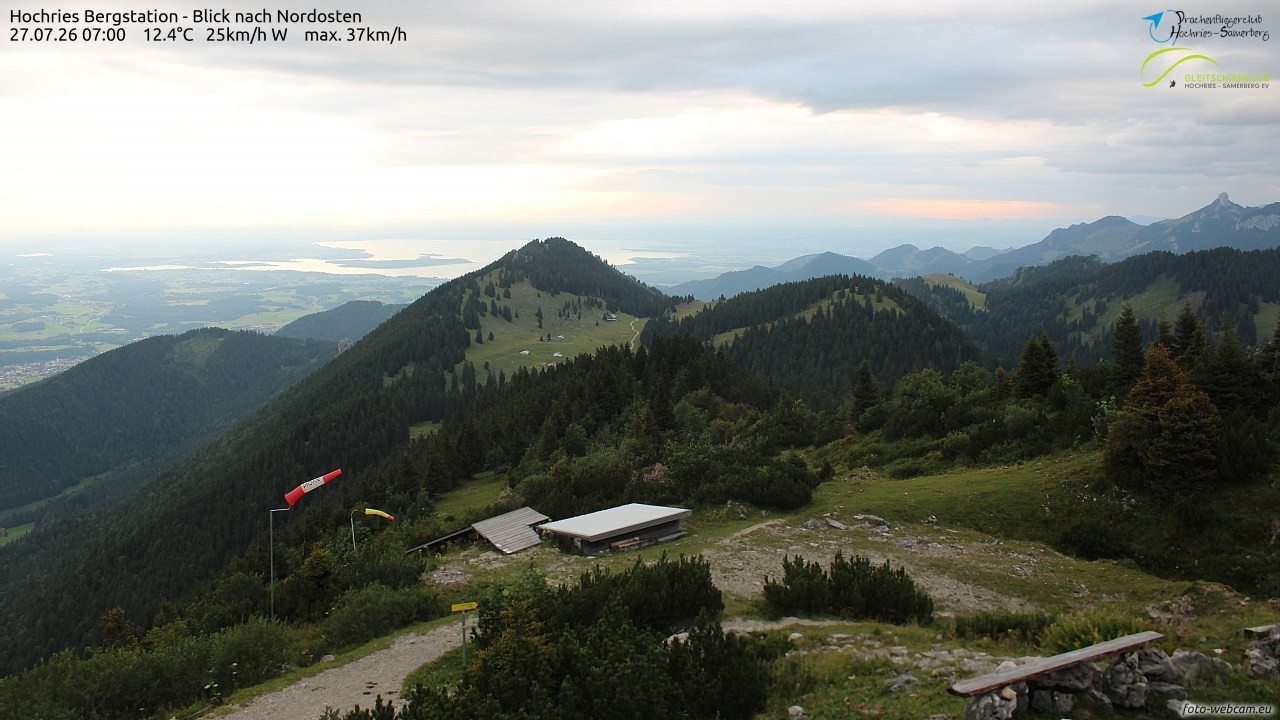 Archived image Webcam Hochries - View to the northeast