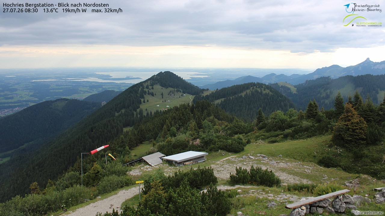 Archived image Webcam Hochries - View to the northeast
