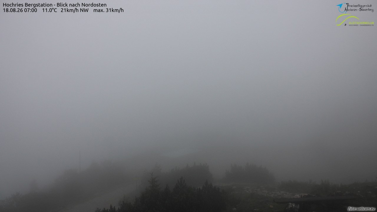 Archived image Webcam Hochries - View to the northeast