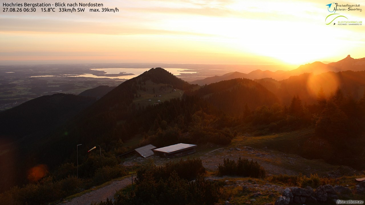 Archived image Webcam Hochries - View to the northeast