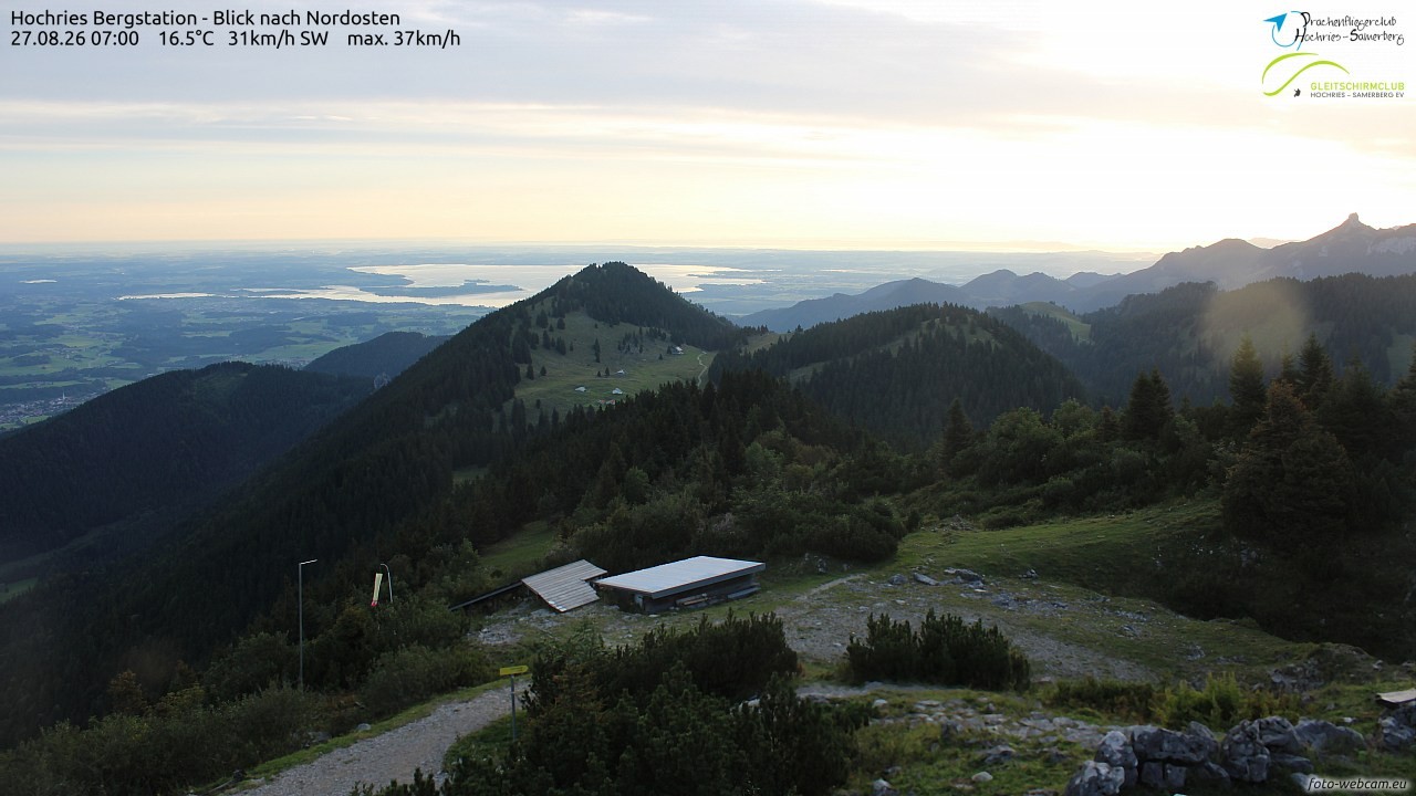 Archived image Webcam Hochries - View to the northeast