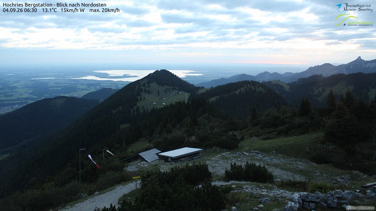 Archived image Webcam Hochries - View to the northeast